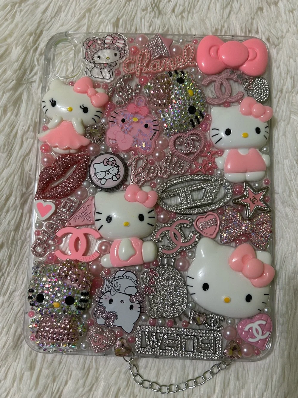 Handmade iPad 10 11 Junk Case Hello Kitty Luxury Kawaii Bling Girly Pink Y2K
